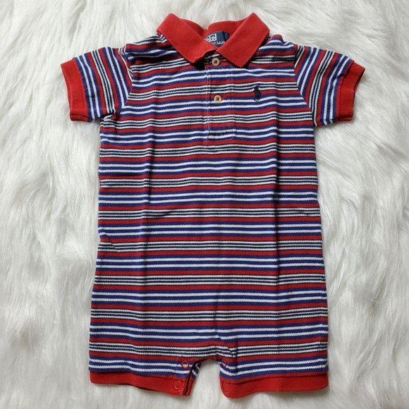 Polo Ralph Lauren Other - Polo by Ralph Lauren Baby Boy Striped Romper